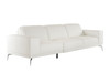Italian White Leather Couch Sofa