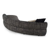 Modern Dark Grey Fabric Curved Sectional Couch Sofa