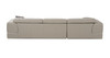 Modern Grey Italian Leather Left Facing Sectional Sofa