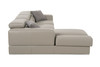Modern Grey Italian Leather Left Facing Sectional Sofa