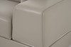 Modern Grey Italian Leather Left Facing Sectional Sofa