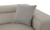 Modern Grey Italian Leather Left Facing Sectional Sofa