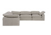 Modern Grey Fabric Sectional Sofa with 3 Power Recliners