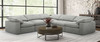 Modern Grey Fabric Sectional Sofa with 3 Power Recliners