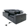 Modern Italian Grey Leather Sectional + 2 Recliners