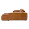 Modern RAF Cognac Leather Sectional Sofa
