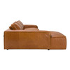 Modern LAF Cognac Leather Sectional Sofa