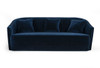 Modern Blue Velvet & Brass Couch Sofa