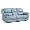 Powder Blue Leather Match Couch Love Seat & Recliner Sofa