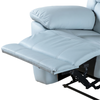 Powder Blue Leather Match Couch Love Seat & Recliner Sofa