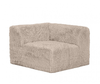 Modular Design Taupe Faux Fur, Compressed High Density Foam Couch Sofa