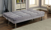 Furniture of America Gray Microfiber Couch Sofa Futon Sofa Bed CM2902GY