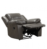 Furniture of America Breathable Leather Gray Recliner NX6008GY-CH