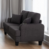 Furniture of America Dark Grey Fabric Couch Loveseat USB-A & USC-C Charging Port SL6936DG-LV-PK