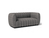 Furniture of America Charcoal Gray High Density Foam Couch Loveseat FM61002GY-LV
