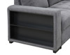 Furniture of America Dark Gray Couch Sofa Bed Sectional Storage w/ Pull-Out Sleeper FM6966DG-SECT