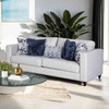 Furniture of America Harlow Light Gray Chenille Couch Sofa FM61008LG-SF