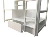 Furniture of America - Callistus Twin Workstation Loft Bed in White