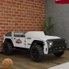 Furniture of America - Twin Size Overlander Car Bed in Black/White