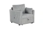 Furniture of America - Denholme Chair w/ Pull Out in Gray