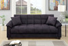 Ebony Microfiber Adjustable Couch Futon Sofa Bed