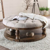 Furniture of America - Mika Coffee Table w/ Cushion Top in Antique Oak