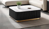 Furniture of America - Virden Square Cocktail Table in Black/White/Gold