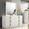 Furniture of America - Basildon Dresser in White/Gold