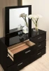Furniture of America - Carlie Dresser in Black/Chrome