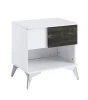 Furniture of America - Corinne End Table in White/Distressed Dark Oak
