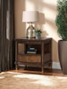 Furniture of America - Westerham End Table w/ LED in Dark Cherry