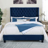 Cal King Size Ryleigh Navy Transitional Bed Frame (no mattress)