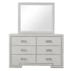 Furniture of America - Basilone Mirror in Rustic White