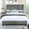 Cal King Size Ryleigh Grey Transitional Bed Frame (no mattress)