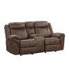 Furniture of America - Agata Loveseat in Brown