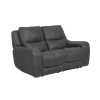 Furniture of America - Demetrius - Power Loveseat, Dark Gray