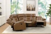 Furniture of America - Ezekius Manual Sectional in Brown