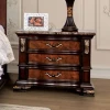 Furniture of America - Aquilina Nightstand in Dark Cherry/Oak