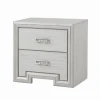 Furniture of America - Basilone Nightstand in Rustic White
