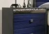 Furniture of America - Morcote Nightstand in Ash Gray/Indigo Blue