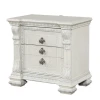Furniture of America - Promenade Nightstand w/ Hidden Drawer USB A-C in Wire Brushed White