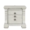 Furniture of America - Promenade Nightstand w/ Hidden Drawer USB A-C in Wire Brushed White