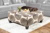 Furniture of America - Bonaventura Ottoman in Brown/Pattern