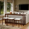 Furniture of America - Daventry - Sofa Table W/ 3 Backless Counter Ht Stools