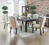 Furniture of America - Sania - 7 Pc. Dining Table Set - Antique Black/Gray