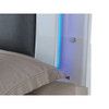 Queen Size Bed Frame Clementine Glossy White L.E.D. HB