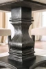 Furniture of America - Elfredo 5 Pc. Round Dining Table Set in White/Antique Black