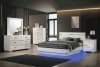 Furniture of America - Erlach - 4 Pc. Queen Bedroom Set w/ Chest - White/Chrome