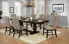Furniture of America - Faulk 7 Pc. Dining Table Set in Espresso, Warm Gray