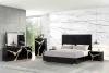 Furniture of America - Goldsberg - 4 Pc. Queen Bedroom Set w/ Chest - Black/Gold